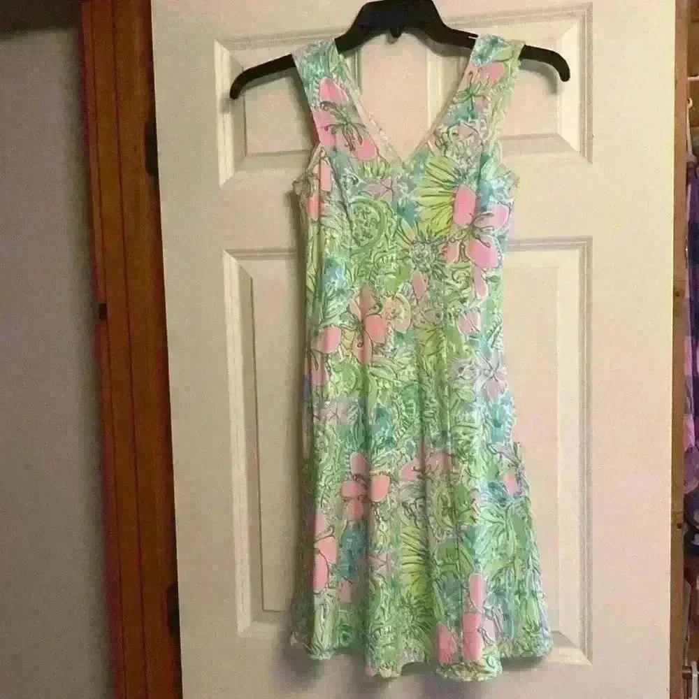 Lilly Pulitzer sleeveless dress fit and flair xxs